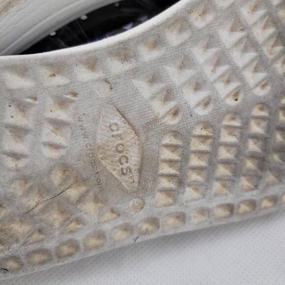 Crocs Shoes Women's 9 Black Floral 204623 Citilane Roka Slip On Perforated - Picture 12 of 16